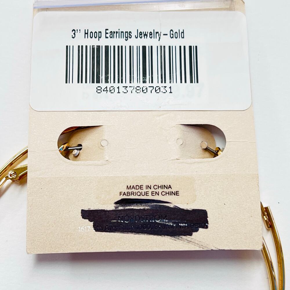 14th and Union Elegant Gold Hoop Earrings - Picture 2 of 4